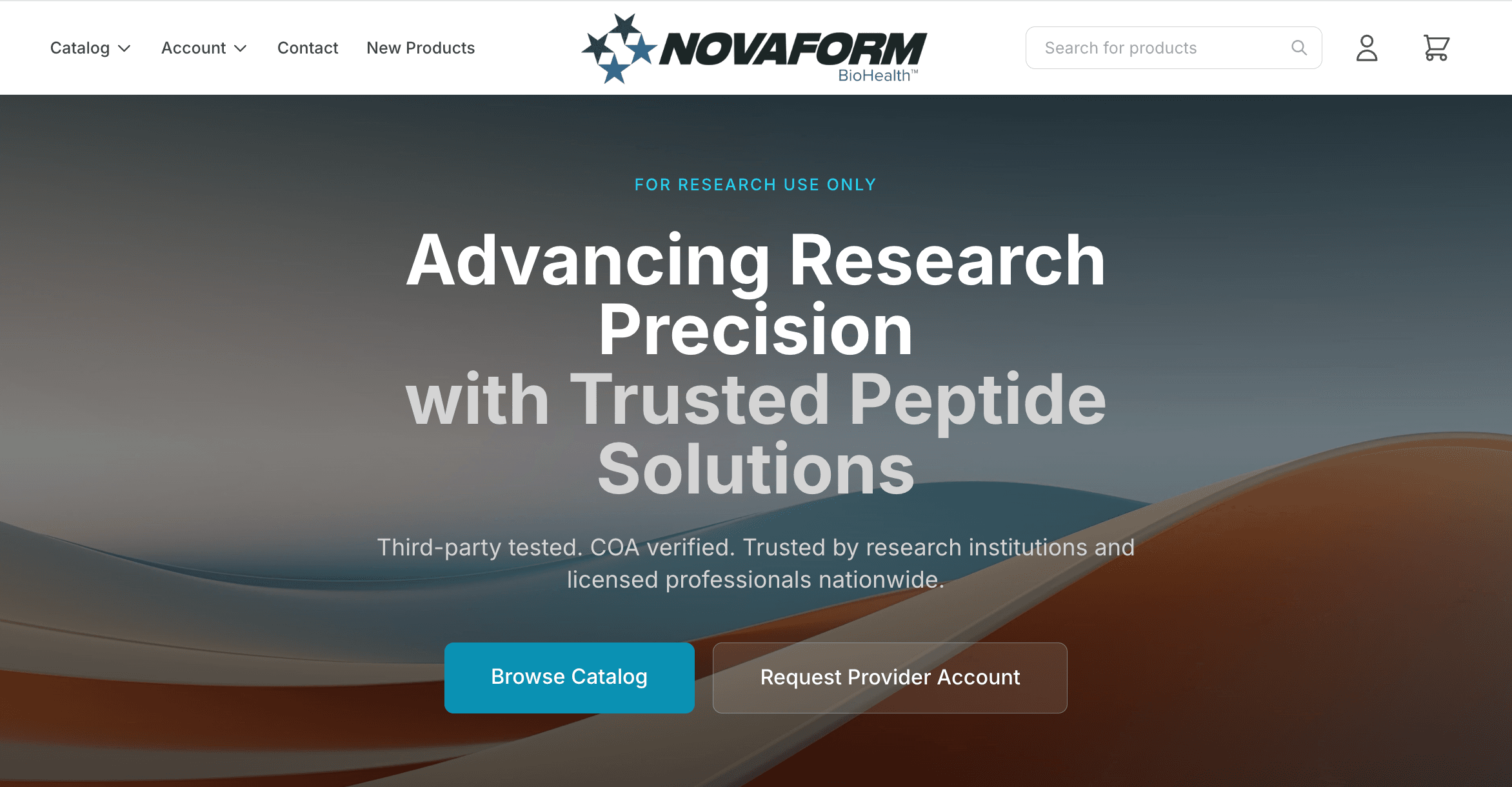 Novaformbio web app screenshot