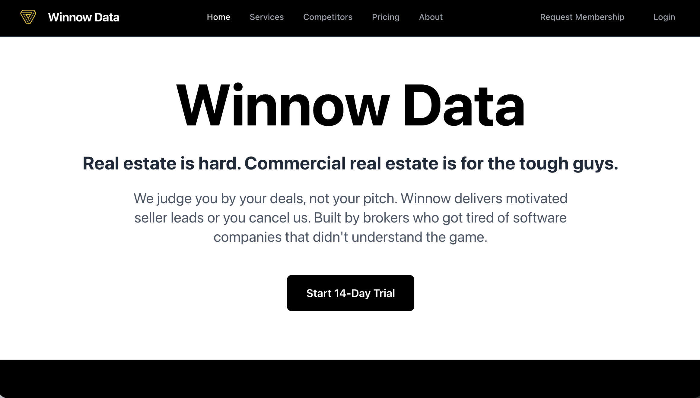 Winnow Data screenshot