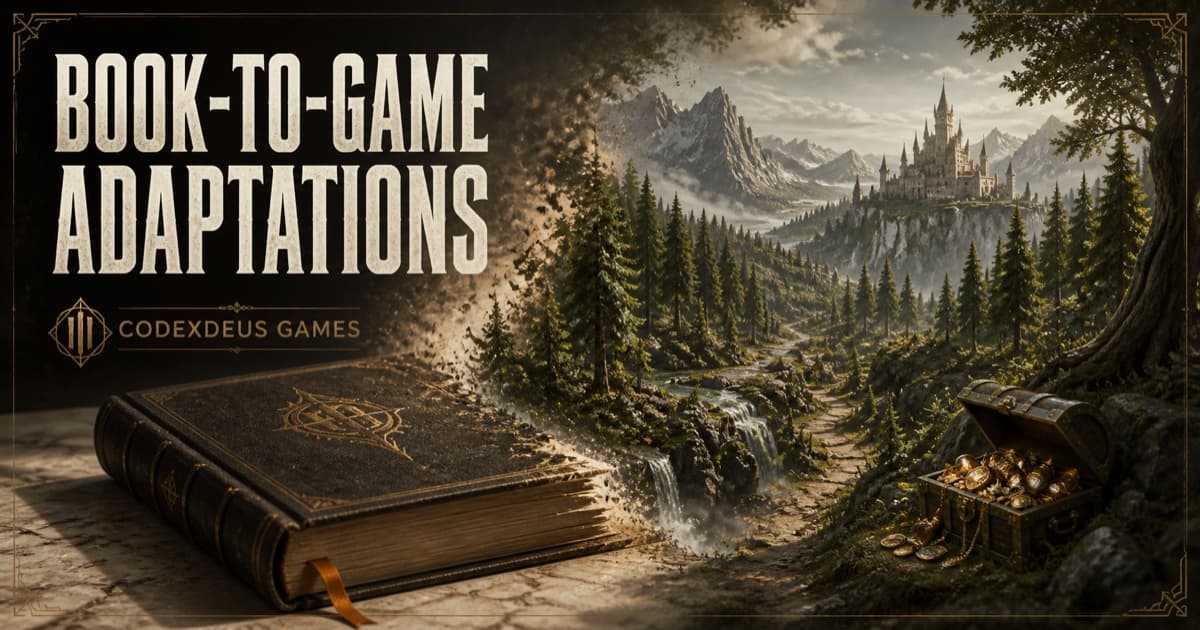 A fantasy book transforming into a playable game world
