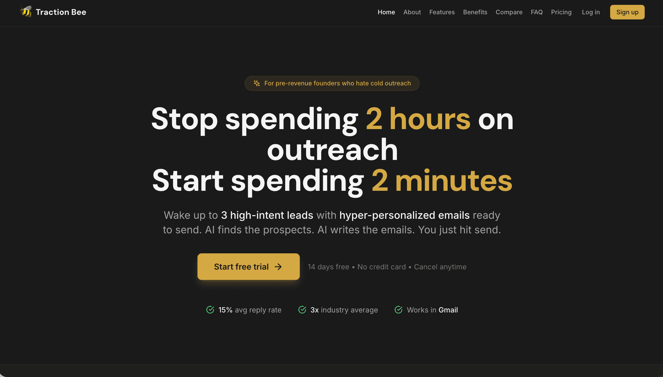 TractionBee web app screenshot
